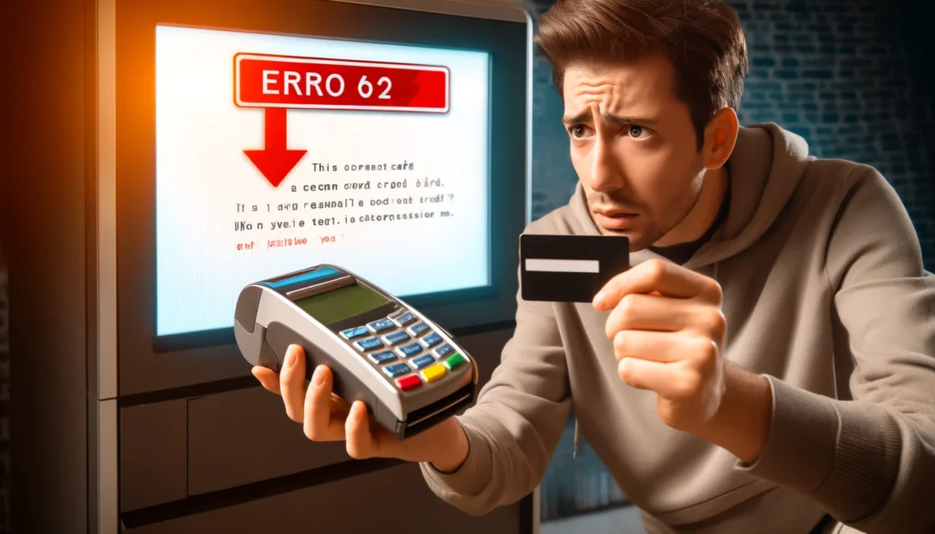 Erro 62 do cartão de crédito: descubra como resolver