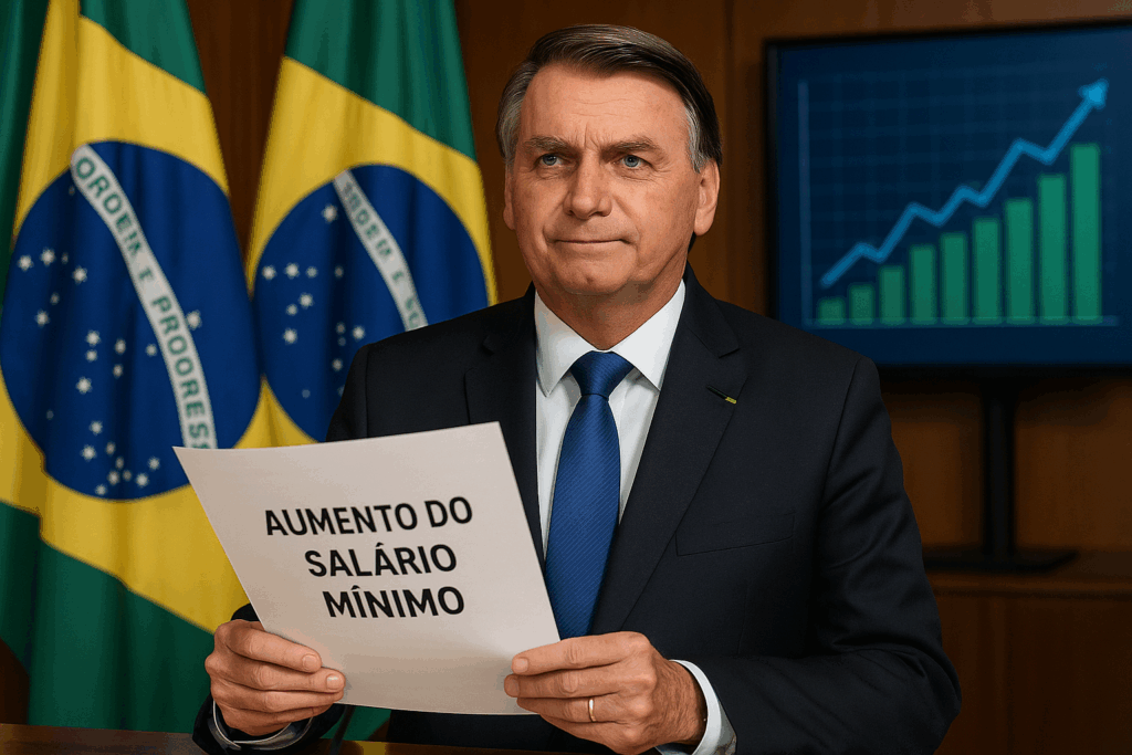Bolsonaro anuncia aumento real do salário mínimo em 2023